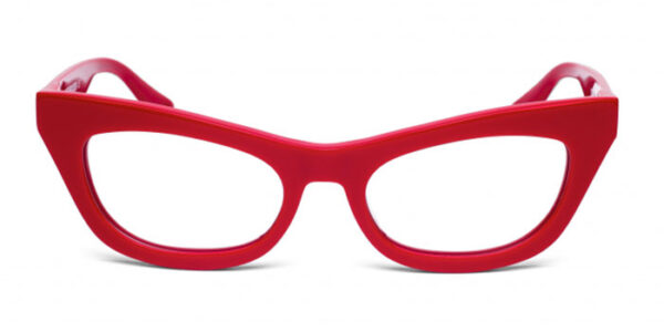 frame glasses kreuzbergkinder women cat eye shape red acetate