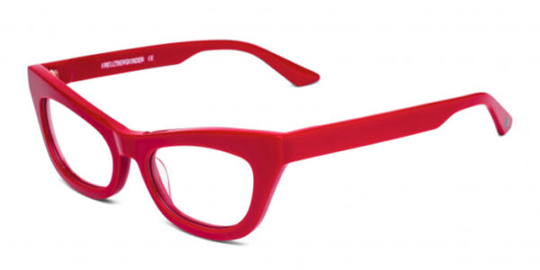 frame glasses kreuzbergkinder women cat eye shape red acetate