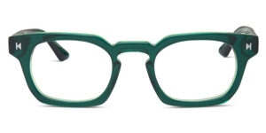 frame glasses kreuzbergkinder men women unisex square shape wayfarer type green acetate