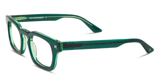 frame glasses kreuzbergkinder men women unisex square shape wayfarer type green acetate