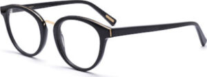 frame glasses bluesky women round shape black acetate gold metallic bridge