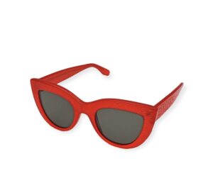 sunglasses ugly bell women butterfly handcrafted red acetate fume lenses uvprotection