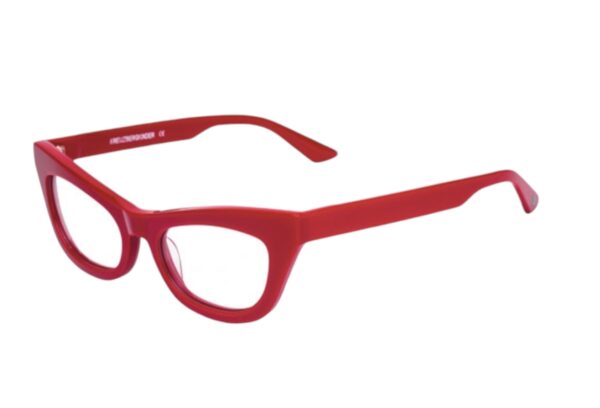 frame glasses kreuzbergkinder women cat eye shape red acetate