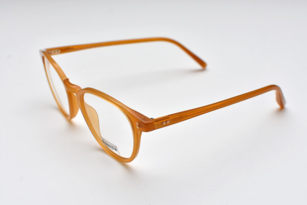 frame glasses les pieces uniques men women unisex round shape beige/yellow acetate