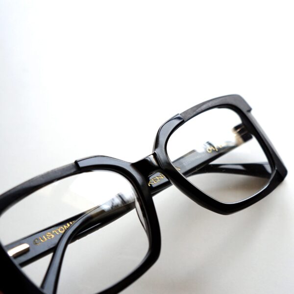 frame glasses ugly bell women square shape slightly butterfly black acetate carved handcrafted in greece