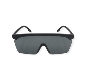 sunglasses tetras community men women unisex mask black color plastic frame gradient fume lenses degrade uvprotection