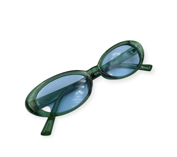 Sunglasses tetras community women oval shape crystal green acetate aqua lenses uvprotection