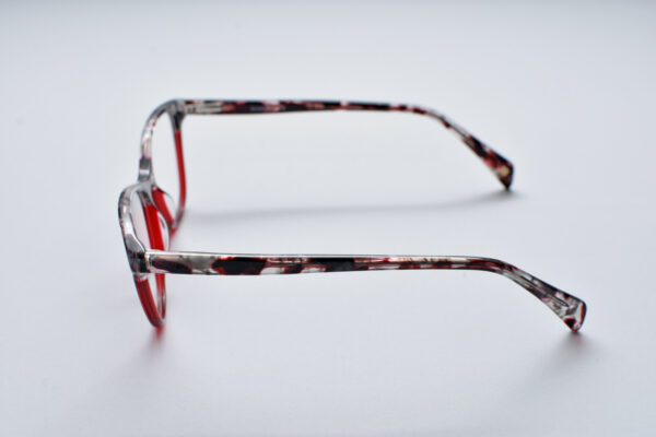 frame glasses anna riska women butterfly shape burgundy and grey bicolor acetate