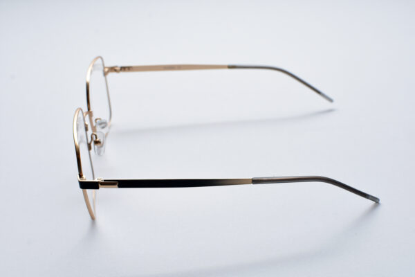 frame glasses anna riska women square shape metallic gold-black color