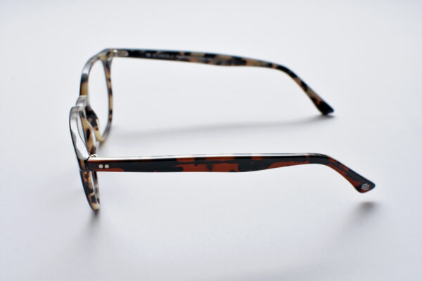 frame glasses el greco men women unisex round/polygonal shape brown havana acetate