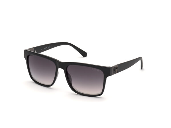 sunglasses guess men square shape black color plastic frame fume gradient lenses degrade uvprotection