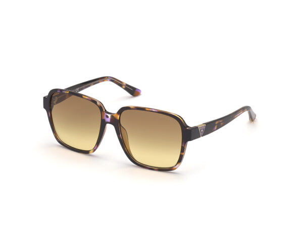 sunglasses guess women square shape violet-brown acetate gradient brown lenses uvprotection