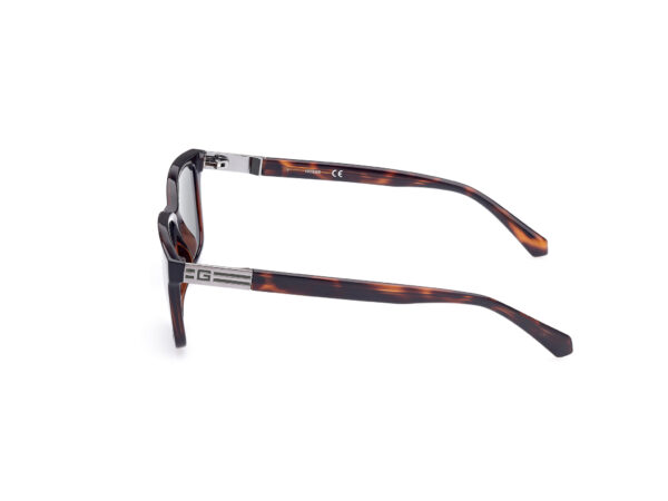sunglasses guess men square shape brown havana color plastic frame fume lenses uvprotection
