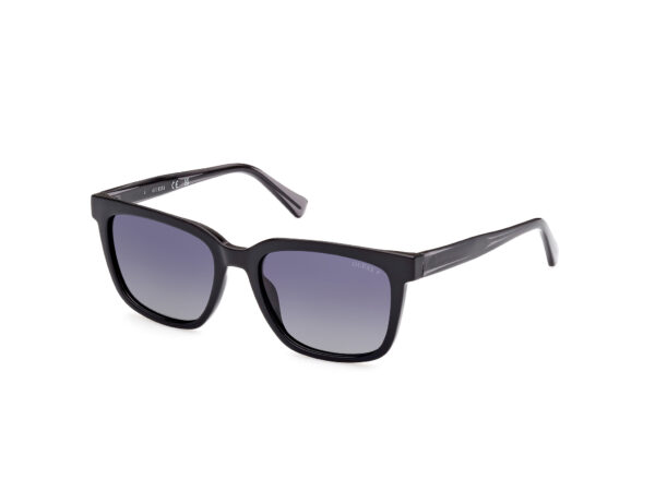 sunglasses guess men square shape black acetate gradient fume polarized lenses uvprotection