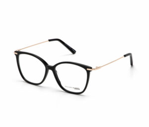 eyeglasses william morris women square shape (slightly butterfly) black acetate golden metallic temples