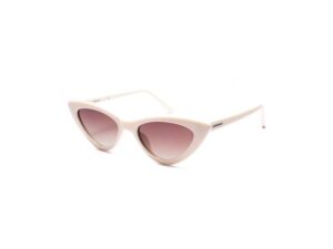 sunglasses quebramar women cat eye shape white plastic frame polarized gradient brown lenses uvprotection