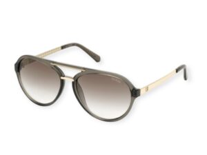 sunglasses guess men aviator shape grey acetate metallic gold bridge and temples gradient brown lenses uvprotection