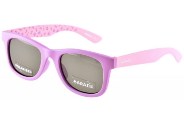 sunglasses kids junior marasil girls square shape purple plastic frame polarized fume lenses uvprotection