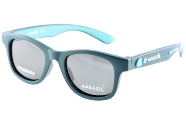 sunglasses kids junior marasil boys girls square shape green plastic frame fume polarized lenses uvprotection