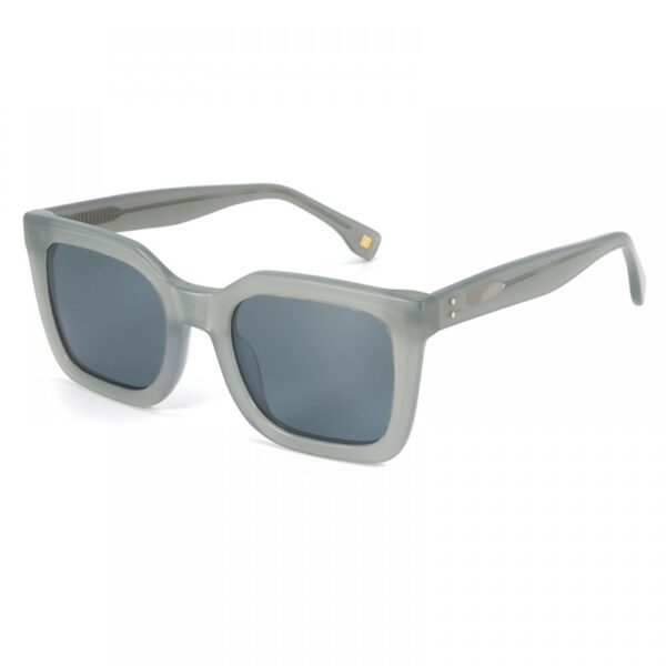sunglasses reflet de paris women square shape grey acetate blue polarized lenses uvprotection