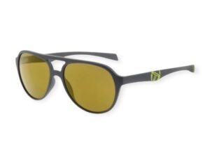 sunglasses sergio tacchini men women aviator shape brown acetate yellow details yellow lenses uvprotection