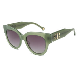 sunglasses reflet de paris women oversized round/butterfly shape green acetate gradient fume lenses polarized uvprotection