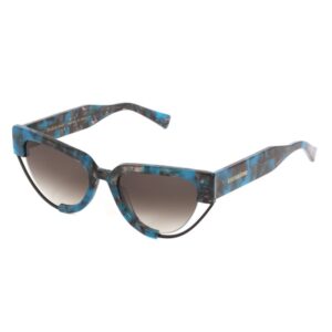 sunglasses zeus dione butterfly shape blue(petrol)- black acetate gradient smoke grey lenses by zeiss handmade uvprotection