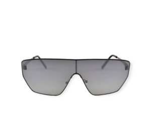 sunglasses marchema mask men women unisex gun metallic frame gradient smoke grey lenses uvprotection