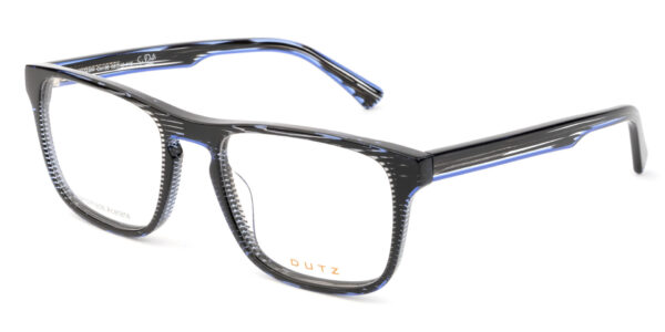 eyeglasses dutz men square shape black blue and transparent acetate