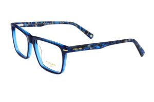 eyeglasses polar frame glasses men square shape blue acetate