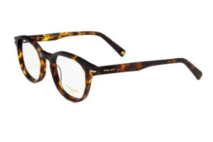 eyeglasses polar glasses frame round shape brown havana acetate men women unisex