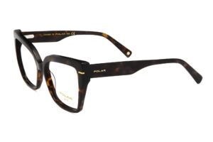 eyeglasses polar frame women butterfly shape oversized dark brown havana acetate