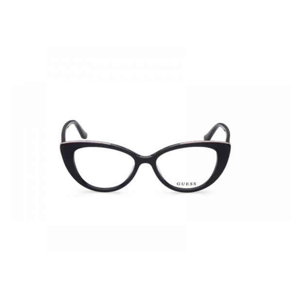 eyeglasses guess women black acetate cat eye shape glitter details women