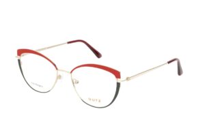 eyeglasses dutz women butterfly shape metallic frame gold red and dark green color