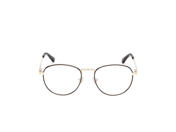 eyeglasses gant glasses frame women round shape metallic frame gold and black color