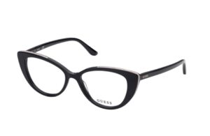 eyeglasses guess women black acetate cat eye shape glitter details women