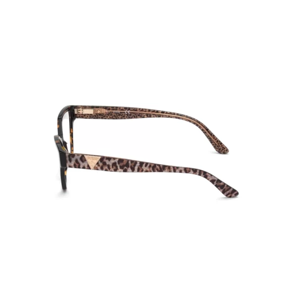 eyeglasses guess women butterfly shape brown havana acetate animal print temples