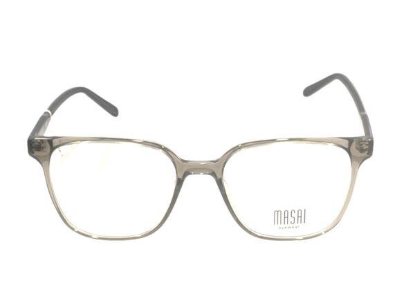 eyeglasses masai glasses square shape men women unisex transparent grey plastic frame black temples