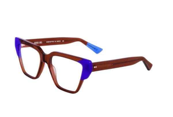 eyeglasses urban owl women butterfly shape crystal brick acetate blue/purple details ethical design green product