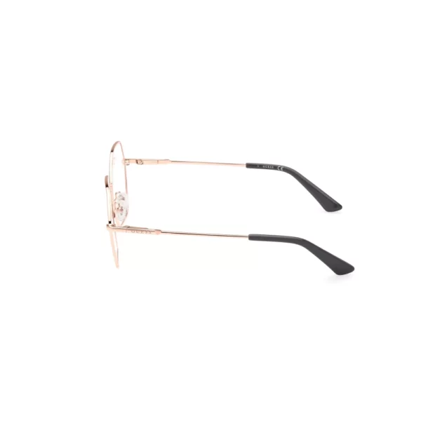 eyeglasses guess women metallic frame polygonal shape rose gold