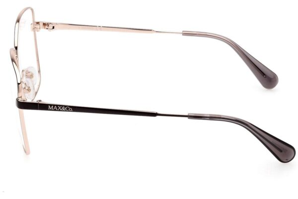 eyeglasses max&co women square shape metallic frame black-gold bicolor