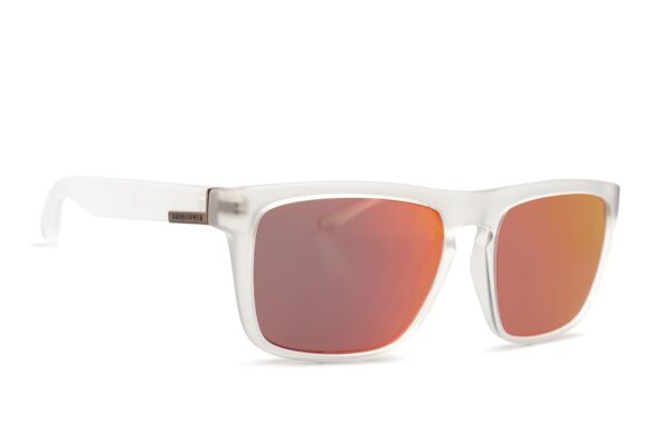 sunglasses quiksilver men square shape white plastic frame (milky) fume zeiss lenses orange mirror uv protection uv400