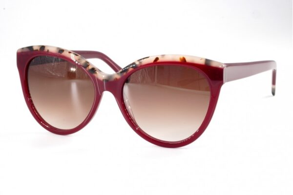 sunglasses riska women butterfly shape burgundy acetate tortoise shell details gradient brown lenses uv protection