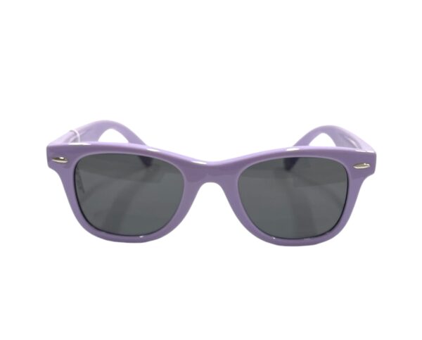 sunglasses centrostyle boys girls junior kids purple plastic frame grey lenses uv protection