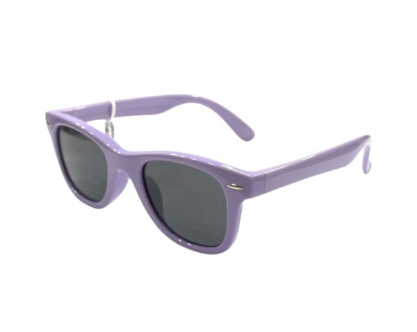 sunglasses centrostyle boys girls junior kids purple plastic frame grey lenses uv protection