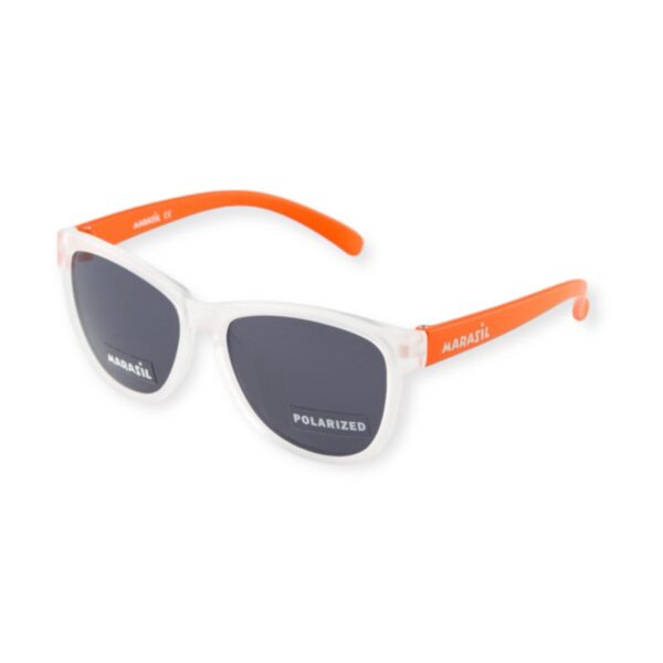 sunglasses kids marasil boys girls square shape transparent acetate orange temples fume polarized lenses