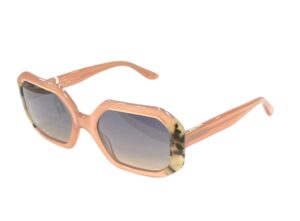 sunglasses paul frank women polygonal shape pink acetate tortoise shell details gradient grey lenses uv protection