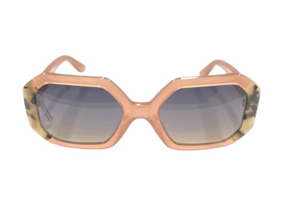 sunglasses paul frank women polygonal shape pink acetate tortoise shell details gradient grey lenses uv protection