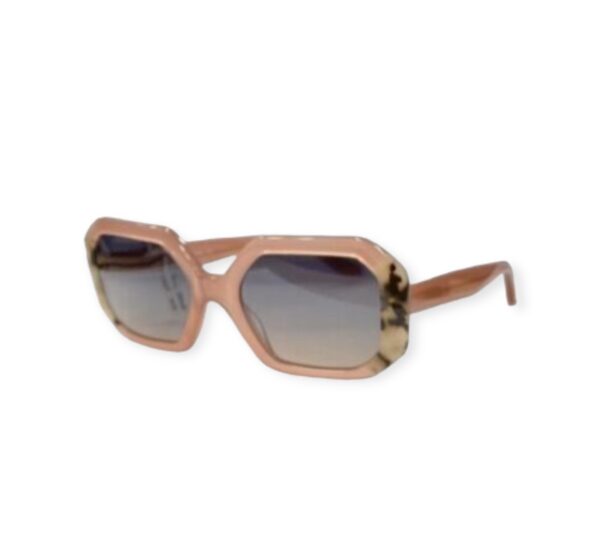 sunglasses paul frank women polygonal shape pink acetate tortoise shell details gradient grey lenses uv protection