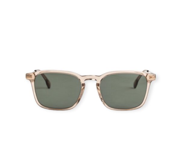 sunglasses quiksilver men square shape crystal beige acetate gold metal temples green zeiss lenses uv protection uv400